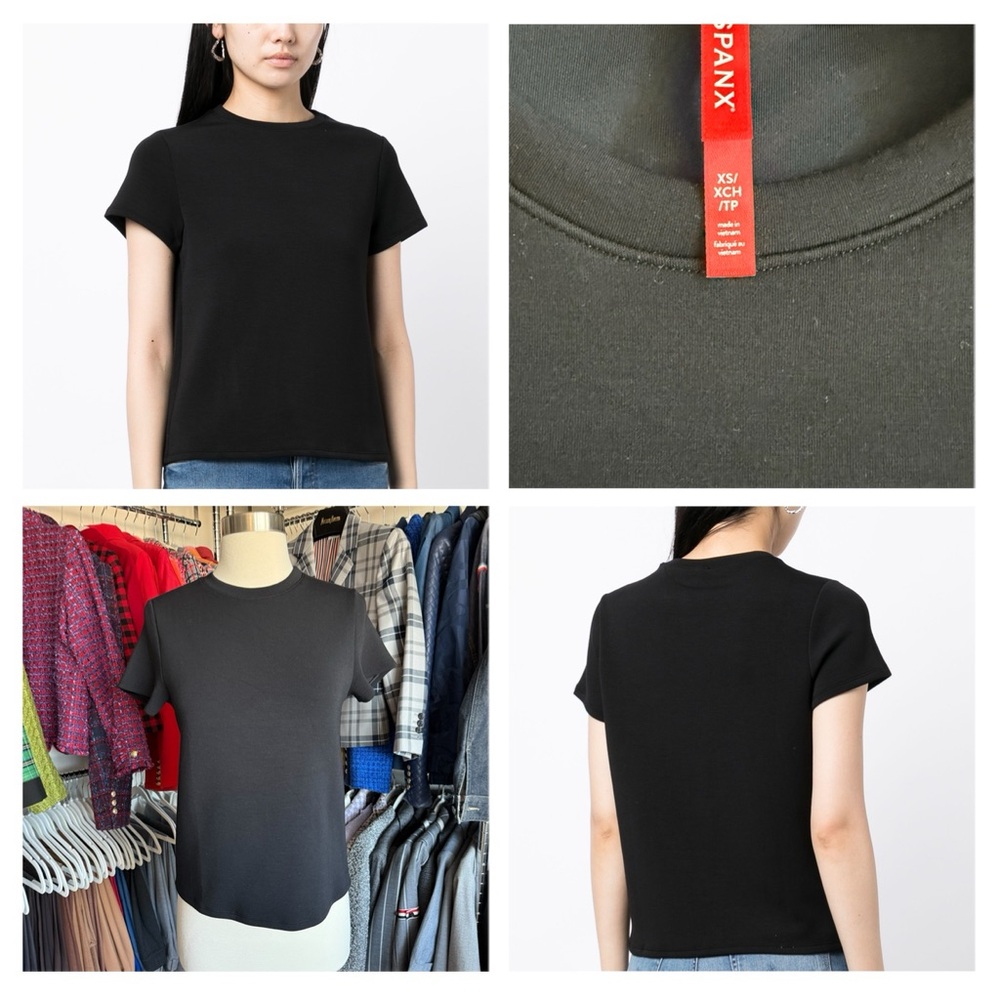 SPANX Black Air Essentials Black T-Shirt